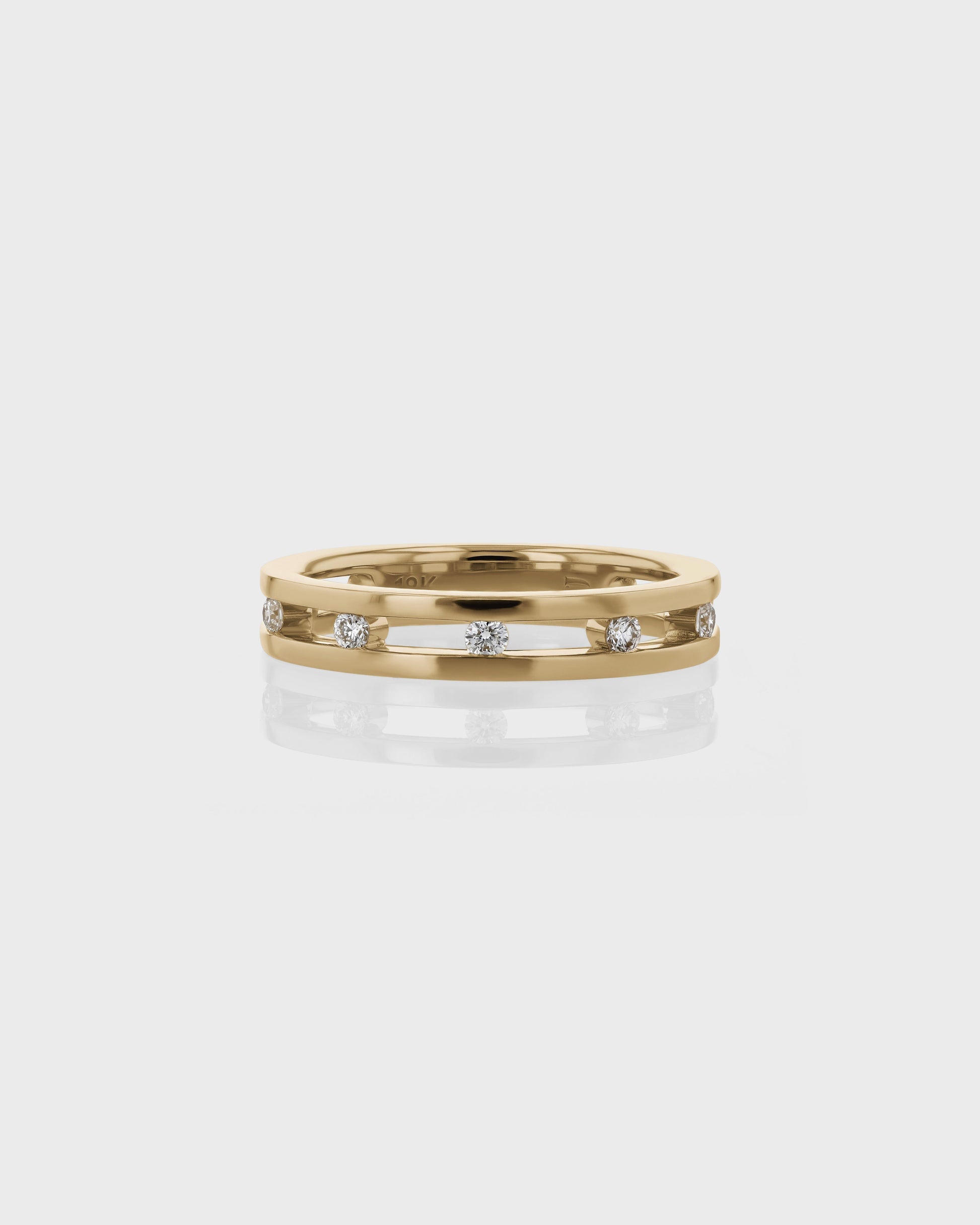 0.50 TCW Round Lab Grown Diamond Open Band Wedding Ring 1