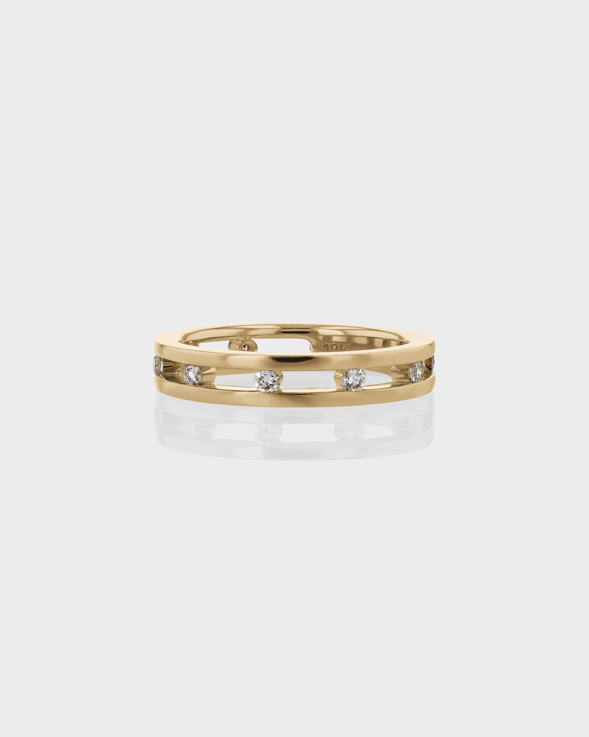 0.50 TCW Round Lab Grown Diamond Open Band Wedding Ring 4