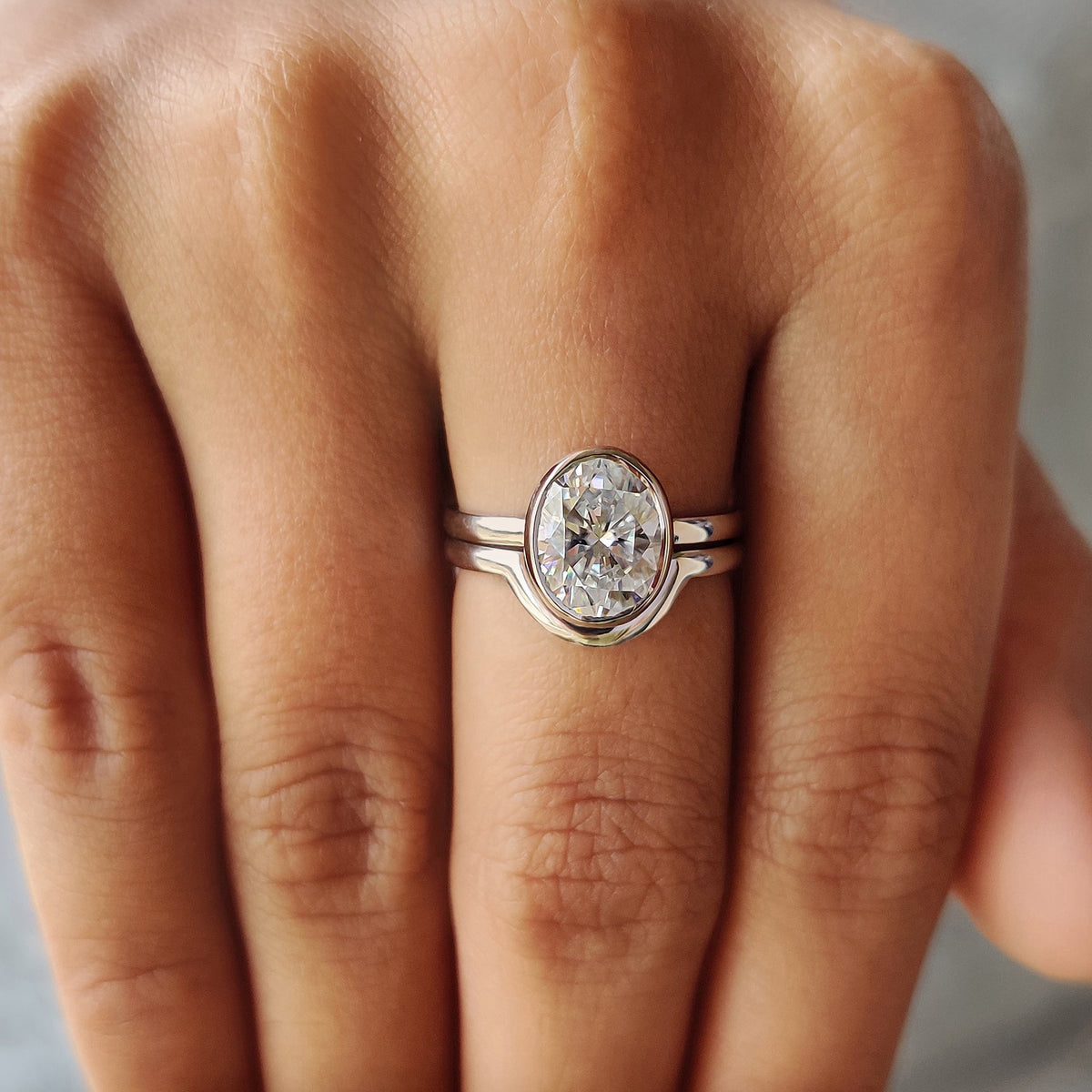Solitaire Cathedral- 1.8 CT Cushion Lab Grown Diamond Wedding Band
