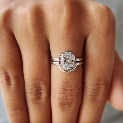 Solitaire Cathedral- 1.8 CT Cushion Lab Grown Diamond Wedding Band