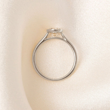 Solitaire Bezel & Cathedral-1.0 CT Round Lab Grown Diamond Engagement Ring