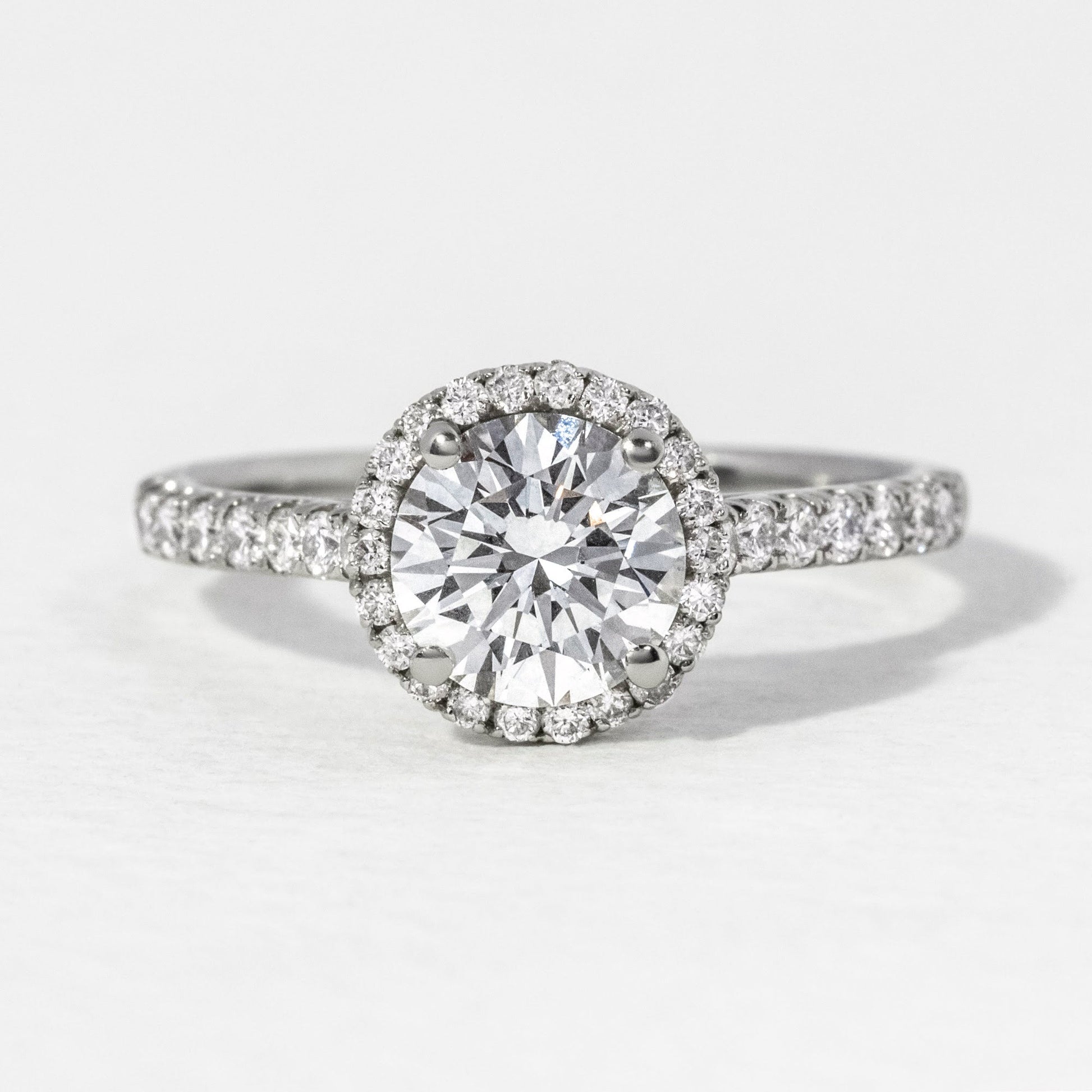 Halo & Pave-Round Lab Grown Diamond Engagement Ring