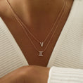 Load image into Gallery viewer, 0.30 TCW Round Lab-Grown Diamond Gemini Pendant Necklace
