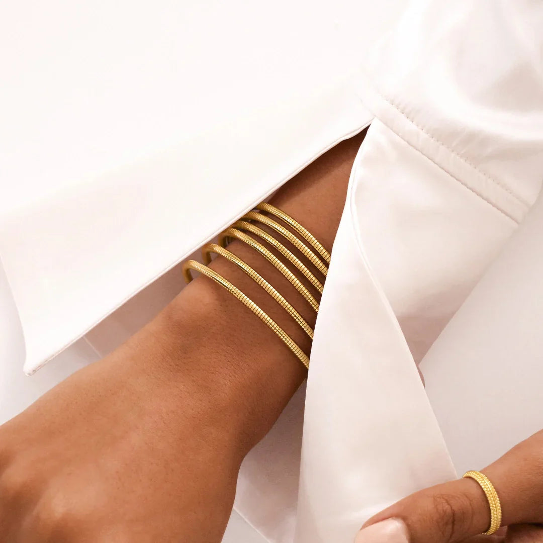 Golden Coil Elegance Bracelet