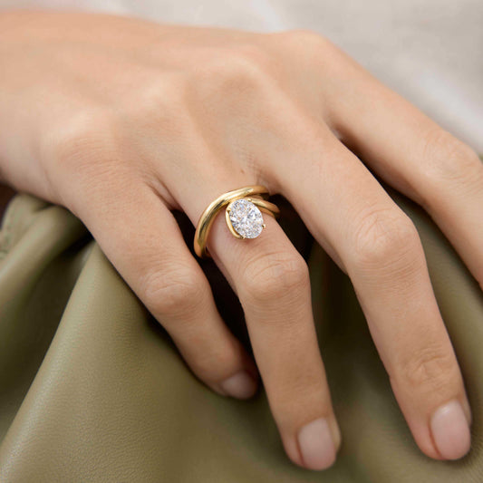 Hidden Halo-1.5 CT Round Lab Grown Diamond Engagement Ring