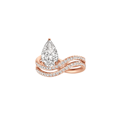 Hidden Halo-1.5 CT Round Lab Grown Diamond Engagement Ring
