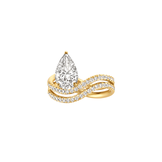 Hidden Halo-1.5 CT Round Lab Grown Diamond Engagement Ring