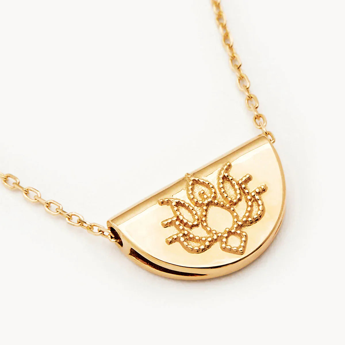 Elegant Gold Lotus Pendant Necklace 6