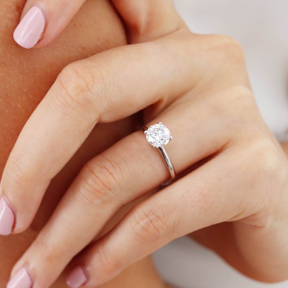 1.20 CT Round Lab-Grown Diamond Solitaire Engagement Ring 5