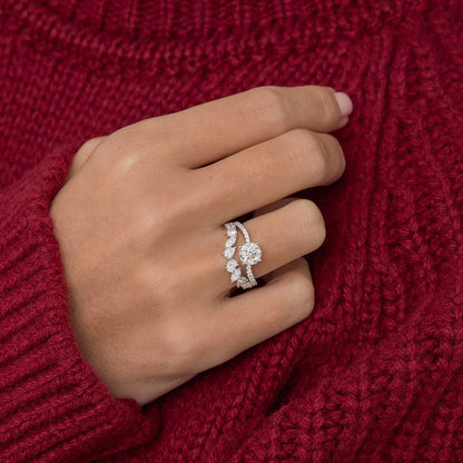 Hidden Halo-1.5 CT Round Lab Grown Diamond Engagement Ring
