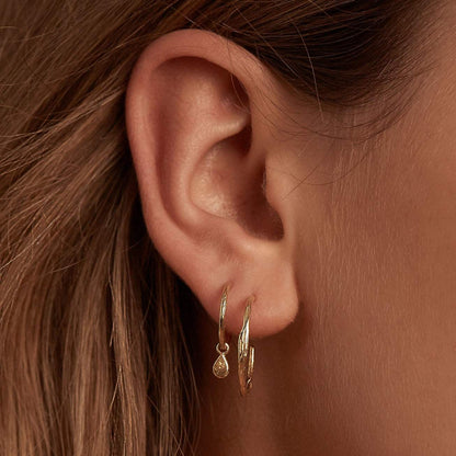Round Drop Hoop Earrings 4
