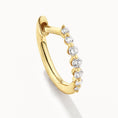 Load image into Gallery viewer, Eternal Shine: 0.11 TCW Round Lab Grown Diamond Hoop Earrings
