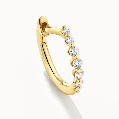 Eternal Shine: 0.11 TCW Round Lab Grown Diamond Hoop Earrings 5