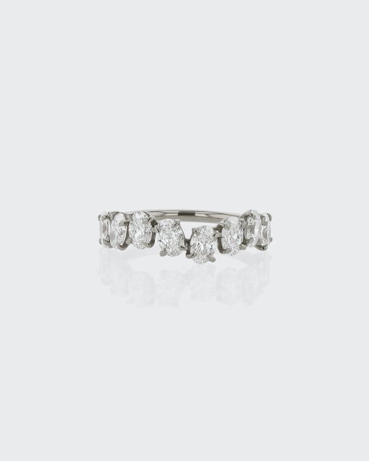 0.20 TCW Oval Lab-Grown Diamond Half Eternity Band