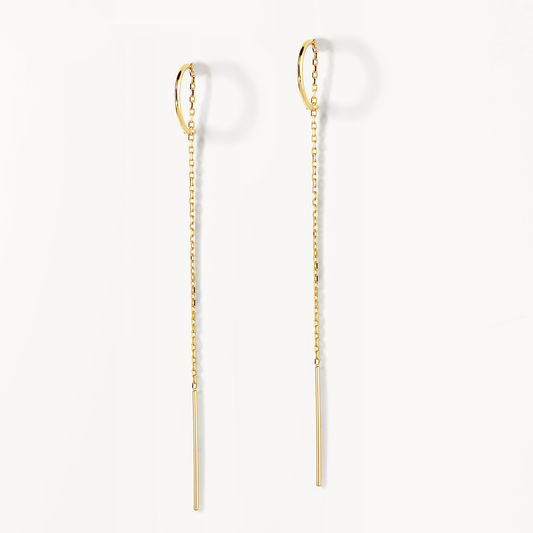 Elegant Gold Chain Threader Earrings