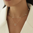 Load image into Gallery viewer, Radiant 0.08TCW Round Lab-Grown Diamond Circle Pendant Necklace
