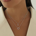 Load image into Gallery viewer, Radiant 0.08TCW Round Lab-Grown Diamond Circle Pendant Necklace
