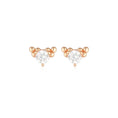 Load image into Gallery viewer, Elegant 0.05 TCW Round Lab-Grown Diamond Stud Earrings in Gold Setting
