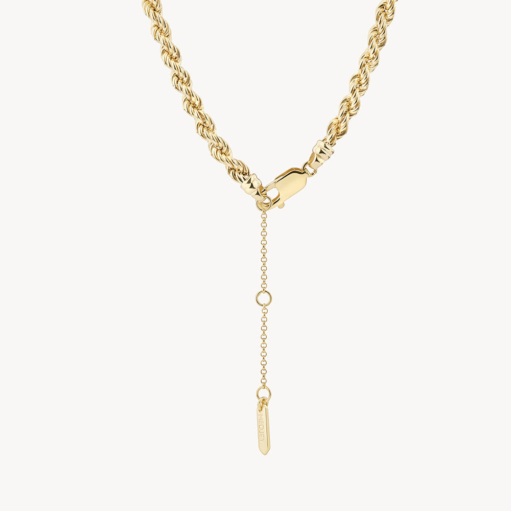 Luxurious Gold Rope Chain Necklace