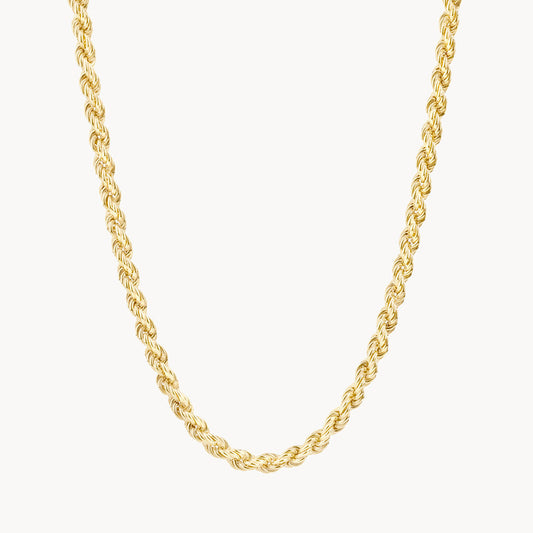 Luxurious Gold Rope Chain Necklace