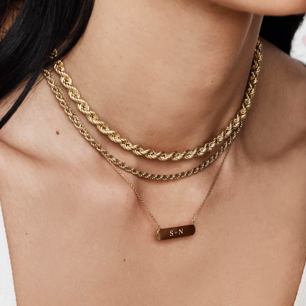 Luxurious Gold Rope Chain Necklace