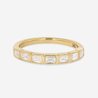 Curved- 0.25 CT Marquise Lab Grown Diamond Wedding Band