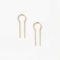 Load image into Gallery viewer, Elegant Gold Loop Threader Earrings
