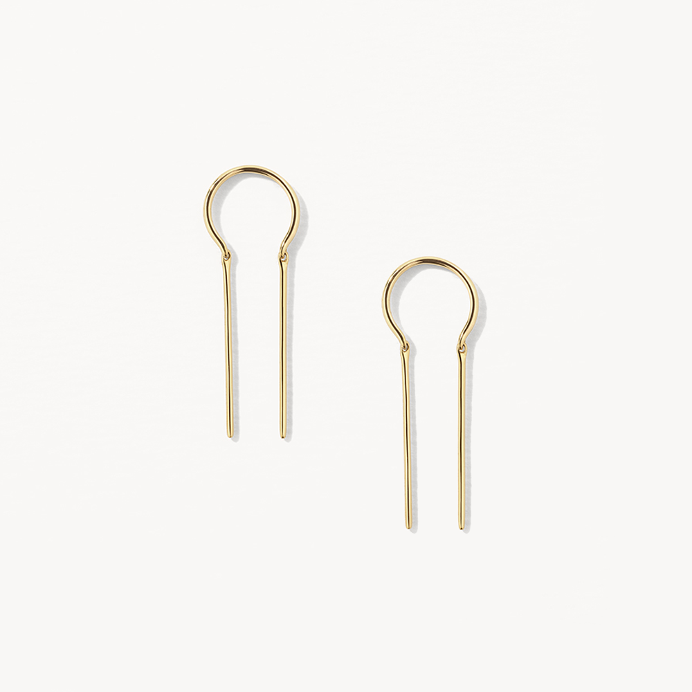 Elegant Gold Loop Threader Earrings 5