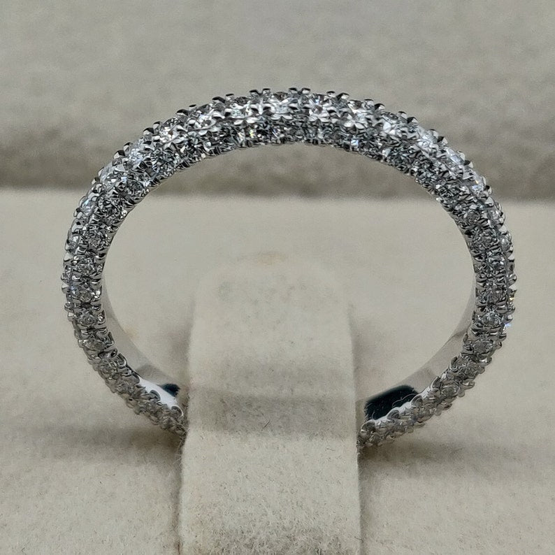 1.0 TCW Round Lab-Grown Diamond Eternity Wedding Band – Sparkling Elegance 2