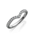 Load image into Gallery viewer, 0.21 Carat Round Lab-Grown Diamond Curved Wedding Band
