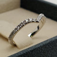 Load image into Gallery viewer, 0.21 Carat Round Lab-Grown Diamond Curved Wedding Band
