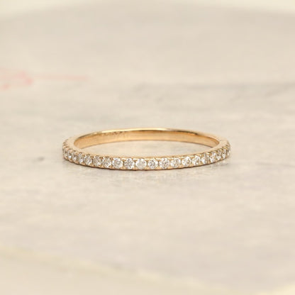 0.50 TCW Round Lab-Grown Diamond Full Eternity Wedding Band 2