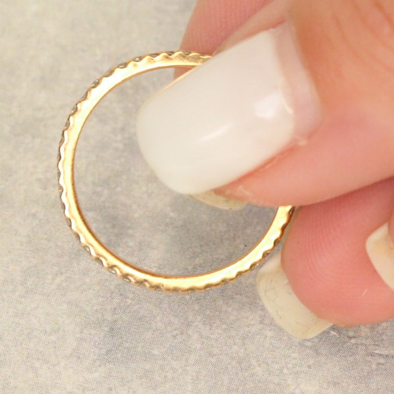 0.50 TCW Round Lab-Grown Diamond Full Eternity Wedding Band 3