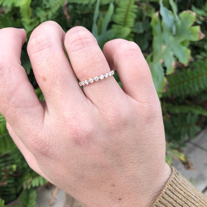 Radiant 0.60 TCW Round Lab-Grown Diamond Half Eternity Wedding Band 3
