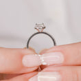 Load image into Gallery viewer, 1.21 CT Cushion-Cut Lab-Grown Diamond Halo & Pave Engagement Ring
