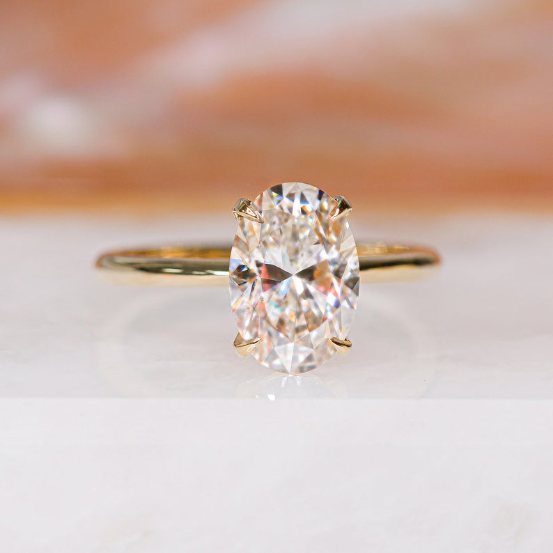 Elegant 2.28 CT Oval Lab-Grown Diamond Solitaire Engagement Ring