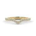 Load image into Gallery viewer, 0.21 Carat Round Lab-Grown Diamond Curved Wedding Band
