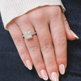 Load image into Gallery viewer, 2.03 CT Princess Cut Lab-Grown Diamond Halo & Pave Engagement Ring
