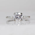 Load image into Gallery viewer, 1.42 CT Round Lab-Created Diamond Hidden Halo Pave Engagement Ring
