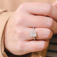 Load image into Gallery viewer, 2.03 CT Princess Cut Lab-Grown Diamond Halo & Pave Engagement Ring
