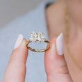 Load image into Gallery viewer, Elegant 2.0 TCW Pear Lab-Grown Diamond Two Stone Engagement Ring
