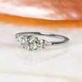 Load image into Gallery viewer, 0.80 CT Round Lab-Grown Diamond Three Stone Engagement Ring
