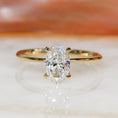 Load image into Gallery viewer, Elegant 1 CT Oval Lab-Grown Diamond Solitaire Engagement Ring
