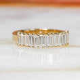 Load image into Gallery viewer, 0.80 TCW Baguette Lab Grown Diamond Half Eternity Engagement Ring
