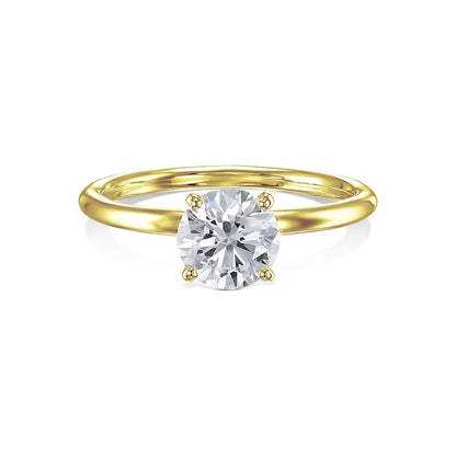 1.0 CT Round Lab-Grown Diamond Solitaire Engagement Ring in Gold 1