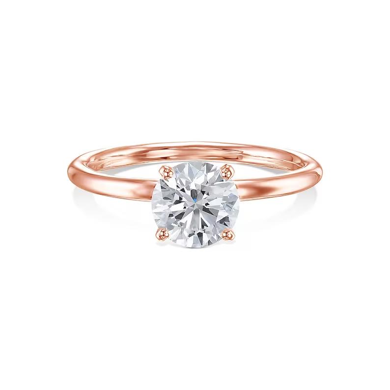 1.0 CT Round Lab-Grown Diamond Solitaire Engagement Ring in Gold 5