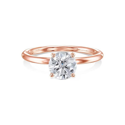 1.0 CT Round Lab-Grown Diamond Solitaire Engagement Ring in Gold 5