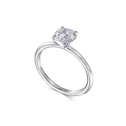 1.0 CT Round Lab-Grown Diamond Solitaire Engagement Ring in Gold 4