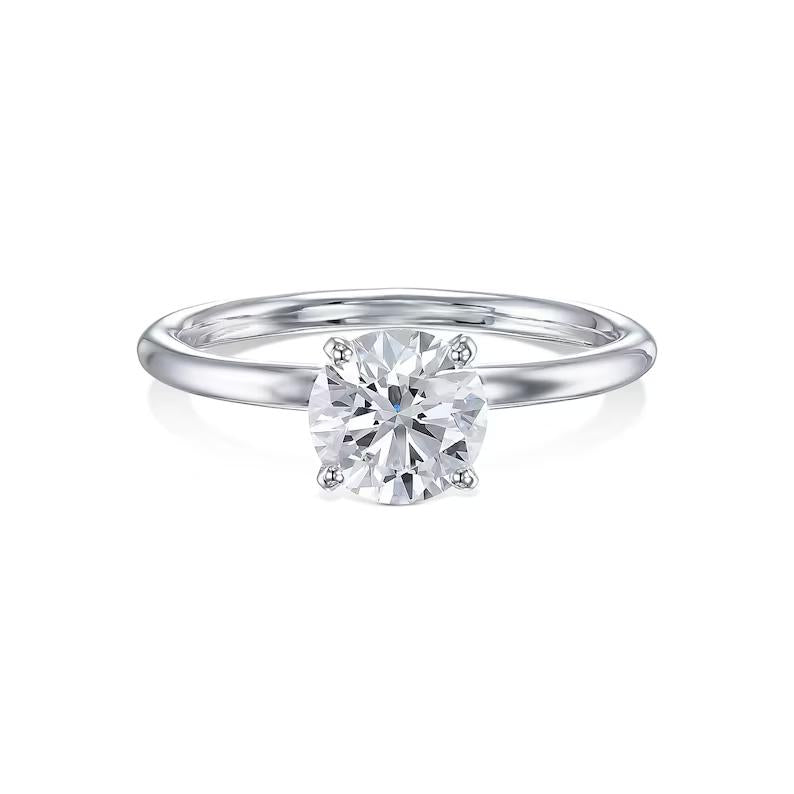 1.0 CT Round Lab-Grown Diamond Solitaire Engagement Ring in Gold 3