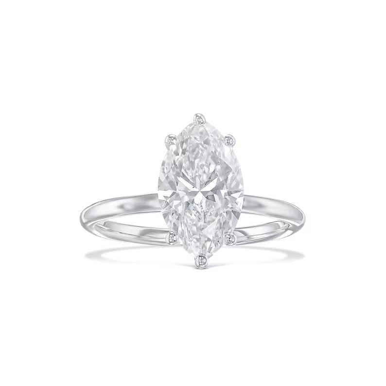 Radiant Elegance: 2.0 CT Marquise Lab-Grown Diamond Engagement Ring 5